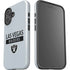 NFL Las Vegas Raiders Silver Performance Series iPhone 16 Plus Impact Case